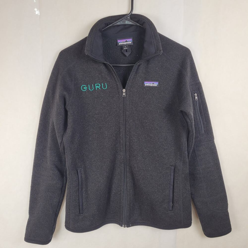 Patagonia womens black full zip better sweater fleece jacket Size small